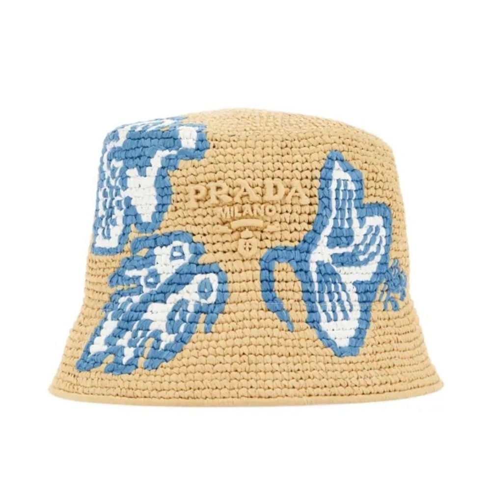 Prada Raffia Bucket Hat